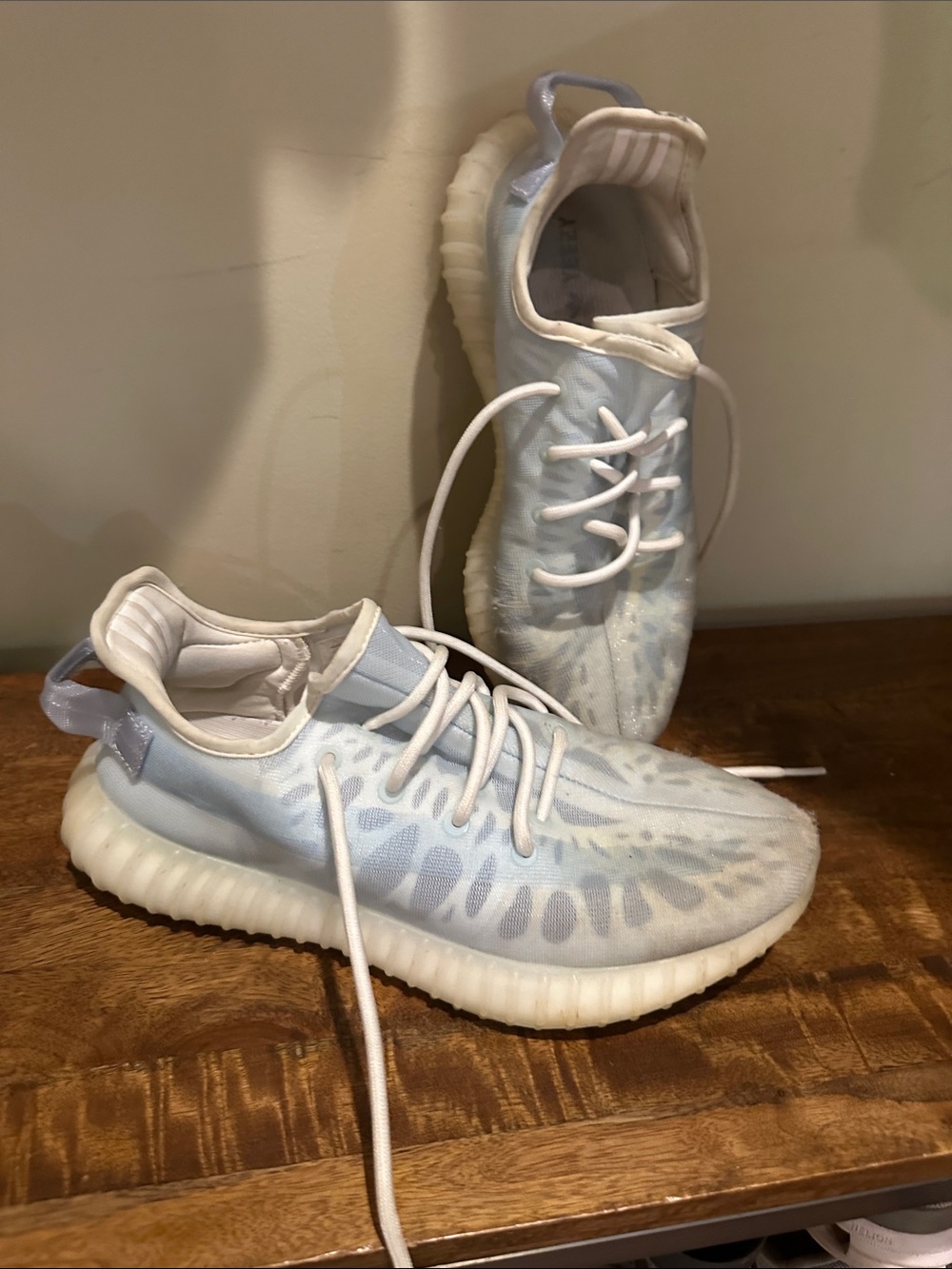 adidas Youth Athletic Sneakers in Light Blue and White